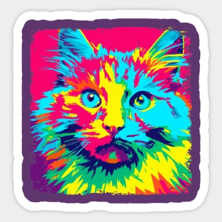 Ragamuffin Pop Art - Cat Lover Gift Sticker